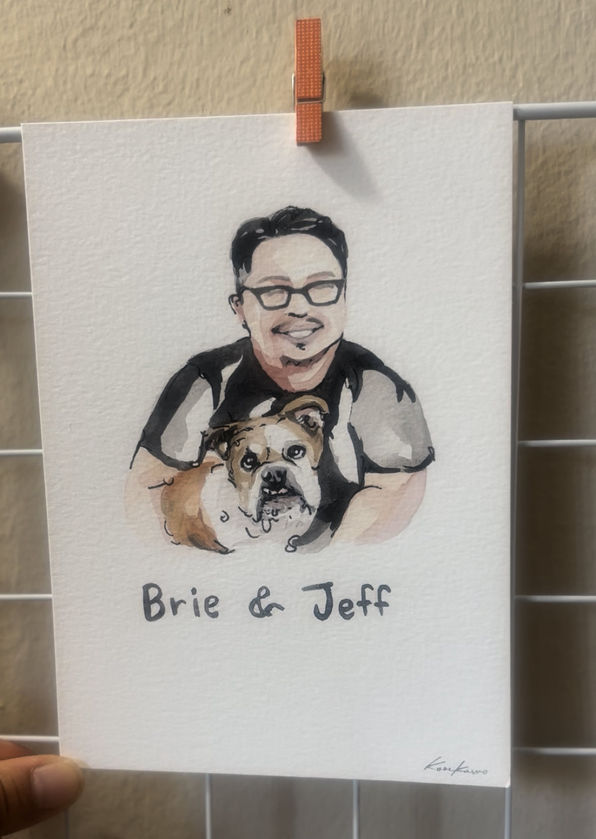 BOGO FREE Owner & Pet Portrait watercolor painting