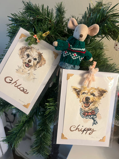 Pet Portraits - Watercolor 5" x 7"