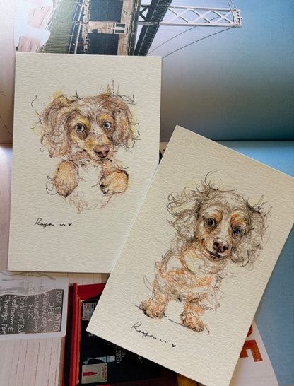 Custom Pet Portrait 5"x 7" / Color Pencil