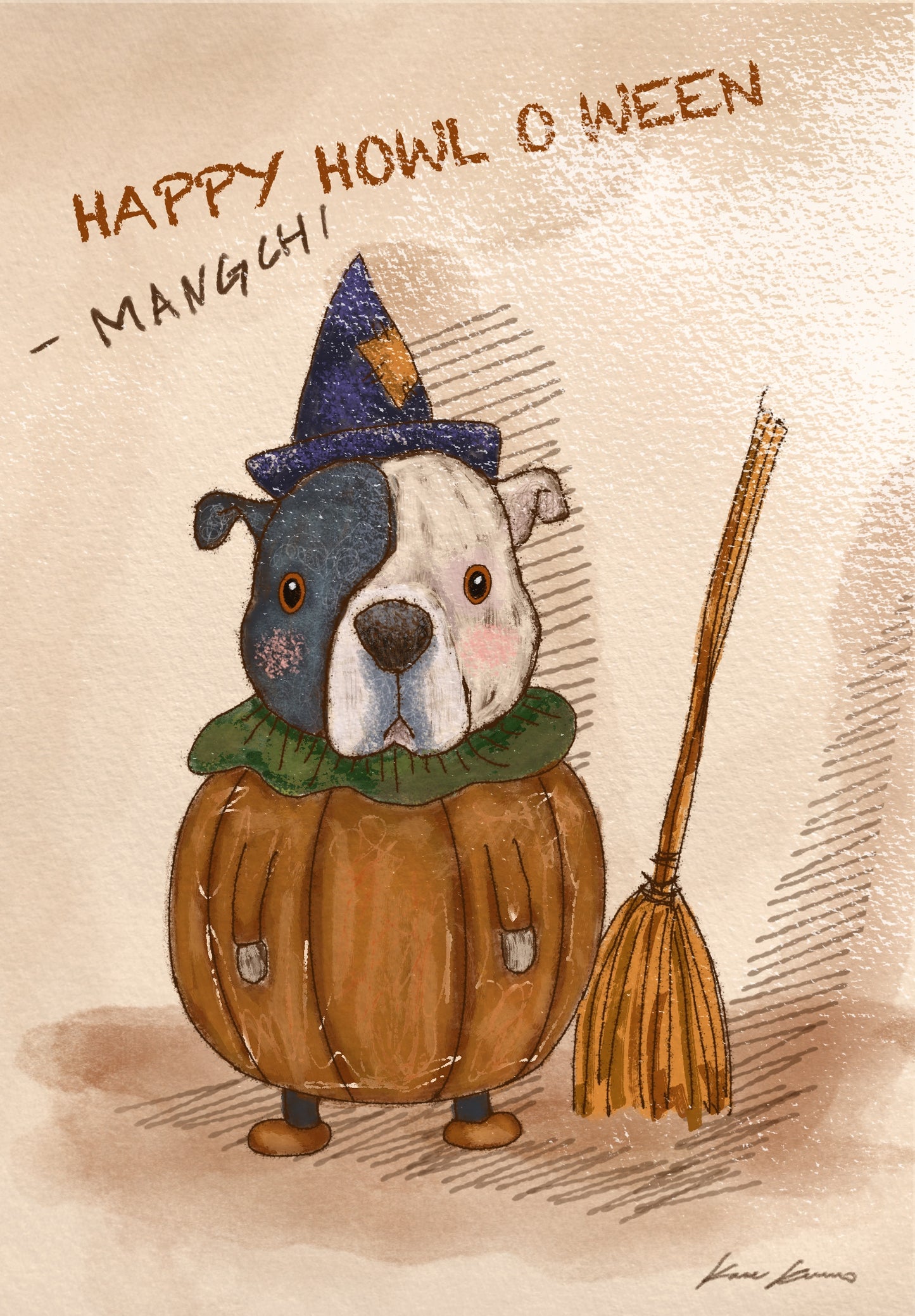 Howl-O- Ween Custom Art Print & Stickers